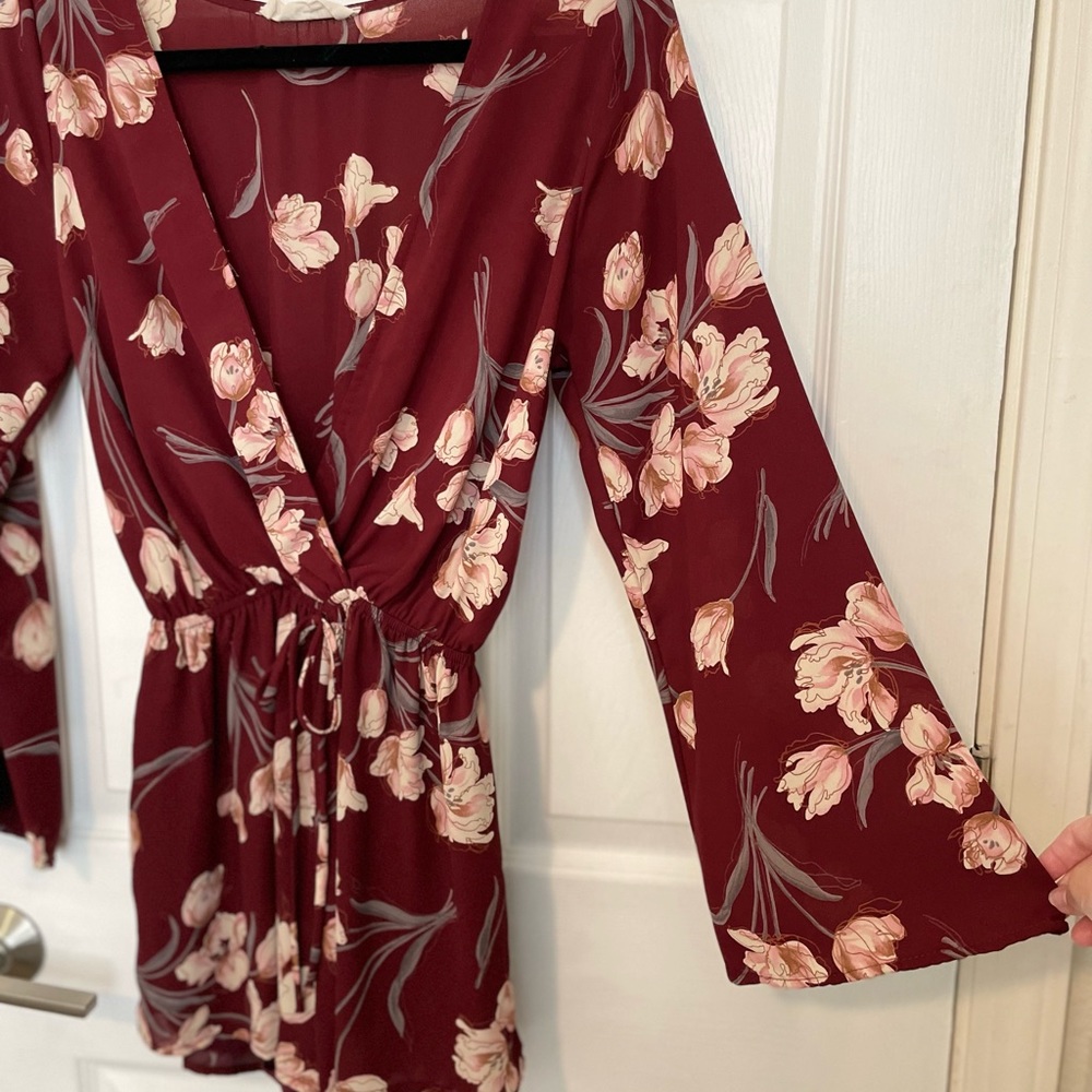 Boutique romper with long sleeves
